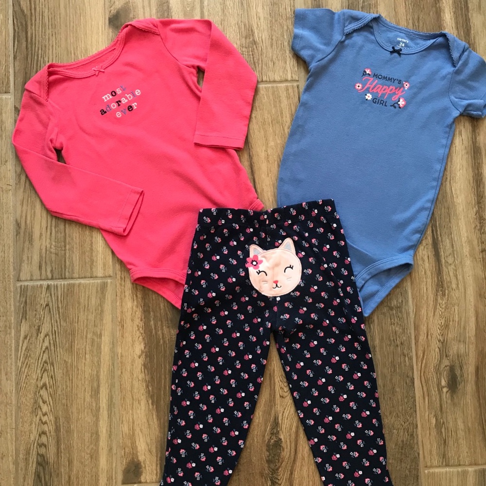 Carter’s 3 Piece Floral Cat Set